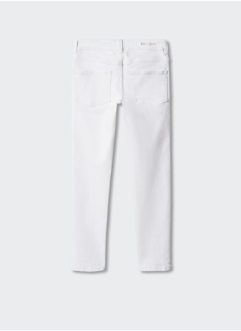 MANGO - Youth Light Wash Slim Fit Jeans - Image 1