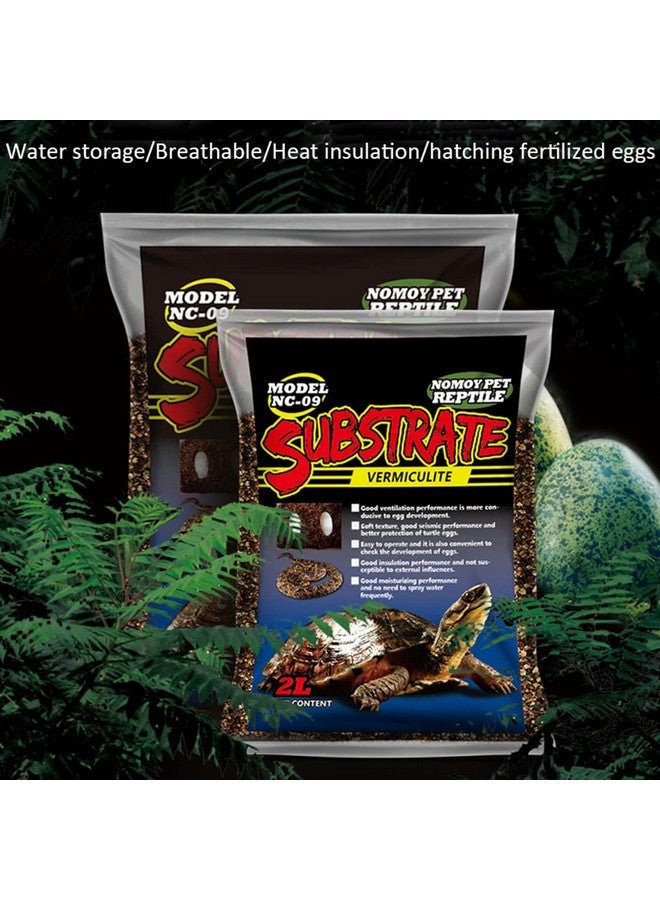 هامليدي ركيزة هاميليدي للزواحف، فراش الفيرميكوليت، فراش ترطيب للثعابين في حالة السبات الشتوي، فراش تيراريوم للثعابين والسلاحف والسحالي لتفقيس بيض (2.1 كوارت/2 لتر) - Image 2