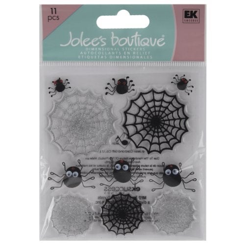 EK Success Jolee's Boutique Cute Spiders and Webs Dimensional Stickers - Image 1