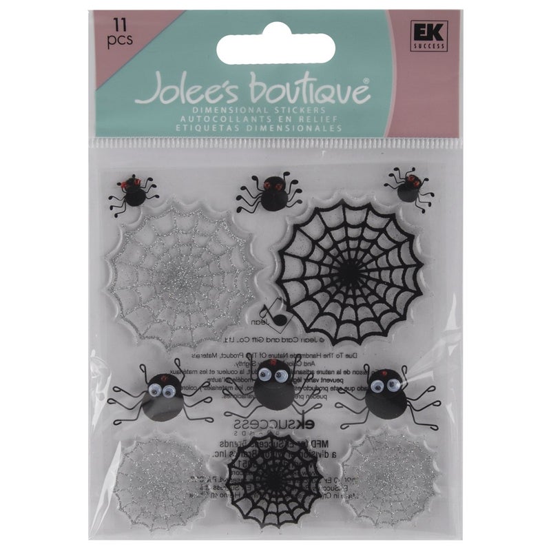 EK Success Jolee's Boutique Cute Spiders and Webs Dimensional Stickers - Image 2