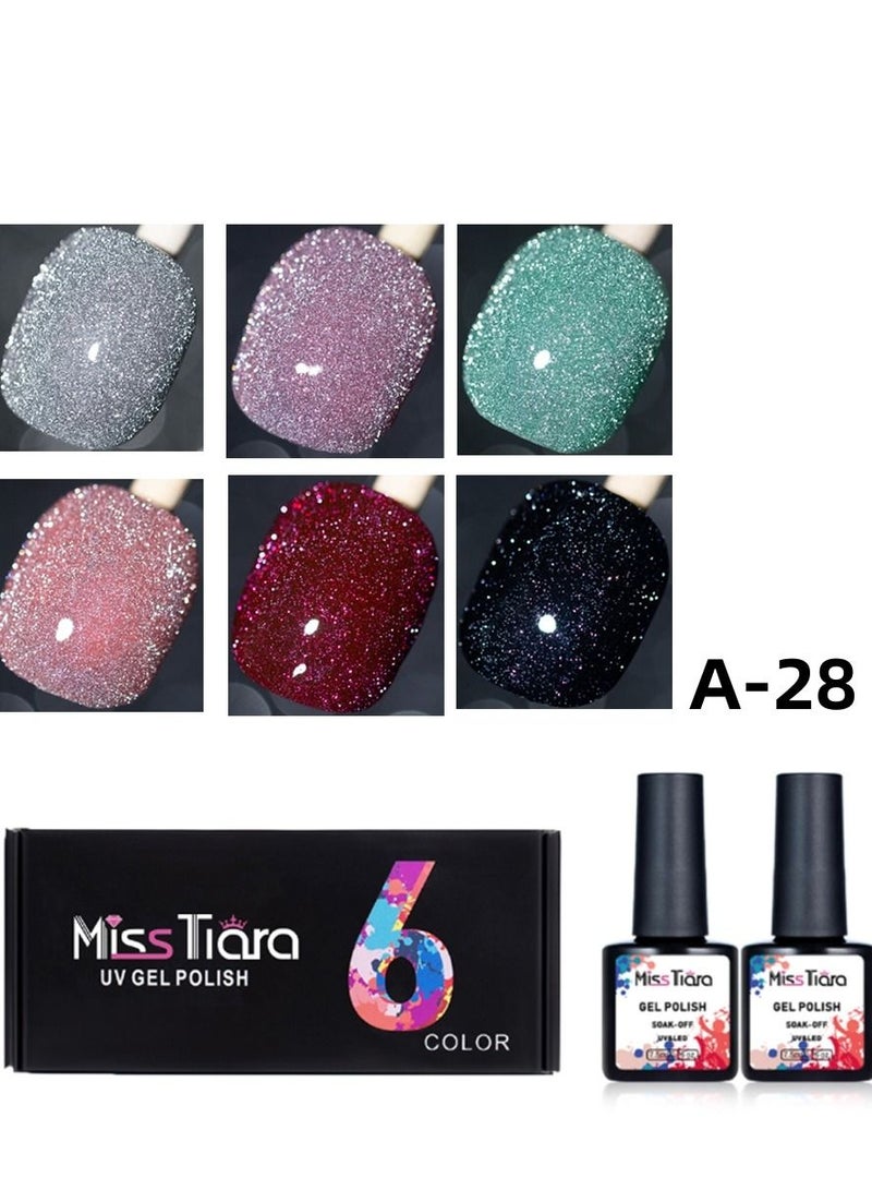 MissTiara مجموعة طلاء أظافر جل لامعة بالأشعة فوق البنفسجية وLED مكونة من 6 قطع - Image 2