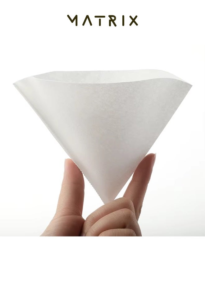 MATRIX 100 Piece Coffee Paper Filter V60 Size 02 White  - Image 1