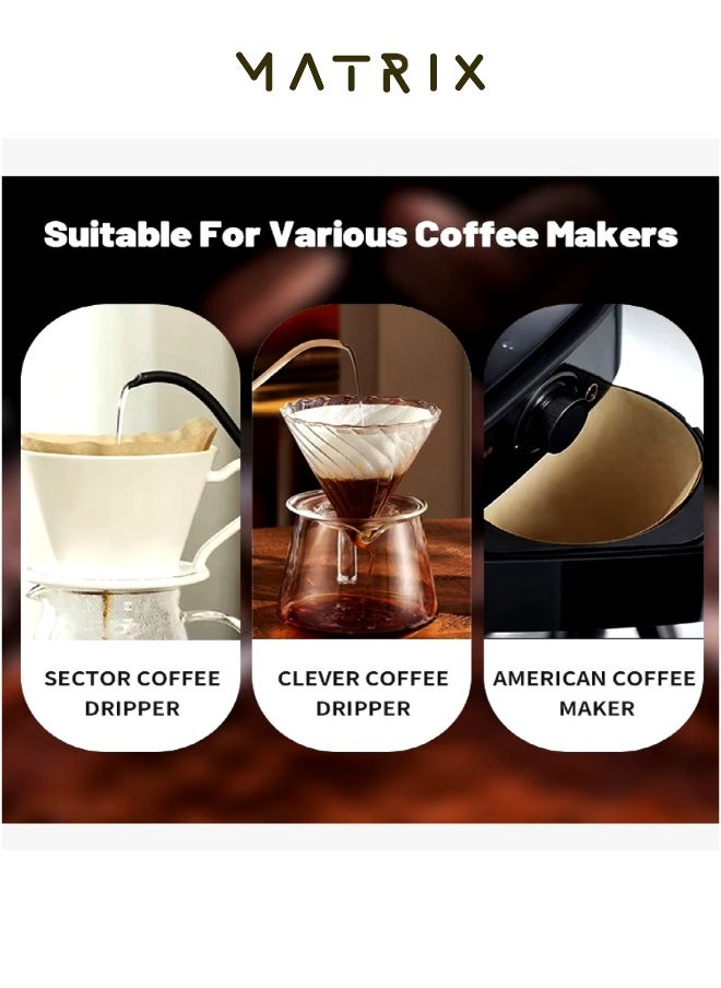 MATRIX 100 Piece Coffee Paper Filter V60 Size 02 White  - Image 4