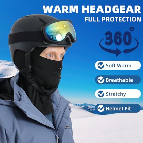 Eyegla 2 Pieces Balaclava Ski Mask for Men Cold Weather,Winter Thermal Breathable Face Mask for Snowboard Motorcycle Cycling - Image 2