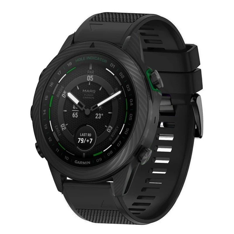 S-TOP For Garmin MARQ Golfer Gen 2 Quick Release 22mm Silicone Watch Band(Black) - Image 1