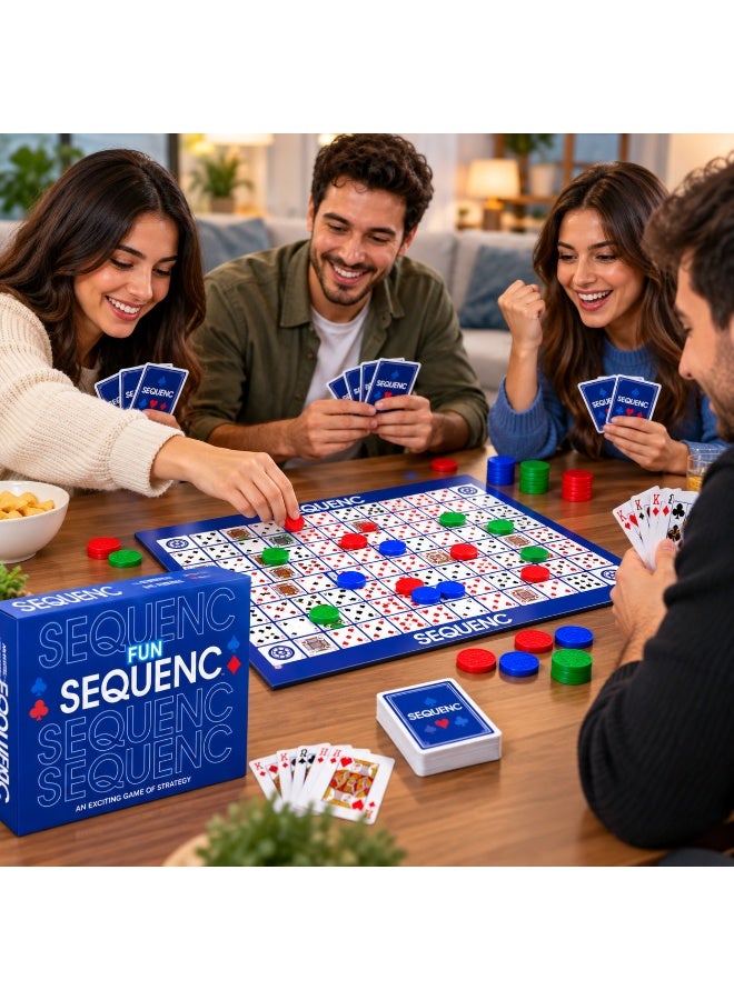 SEQUENCE Board Game & Strategy Card Game – Sequence Matching, Planning & Challenge Game – Family & Group Game for Kids, Adults & Friends - Image 4