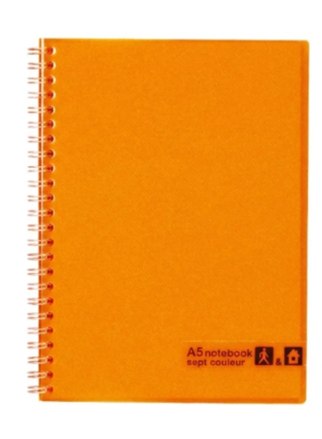SeptColNotebk B5 80sht Orange