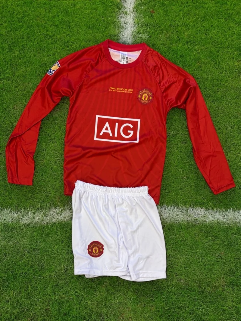 North Stand Nostalgic Manchester United 2008 Long Sleeve Ronaldo Kids Jersey