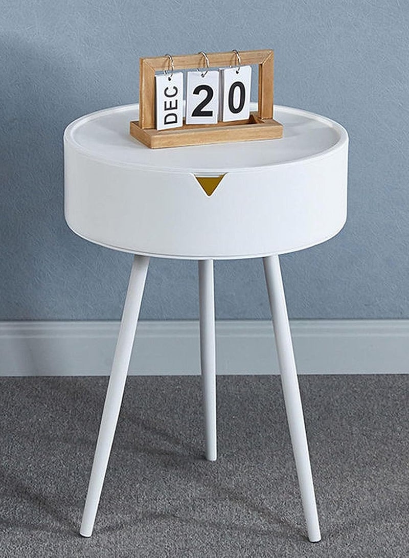 DubaiGallery Nightstand Modern Simple, Storage Table Round, Indoor Snack Table, Accent Bedside Tables Patio Side Table - Image 2