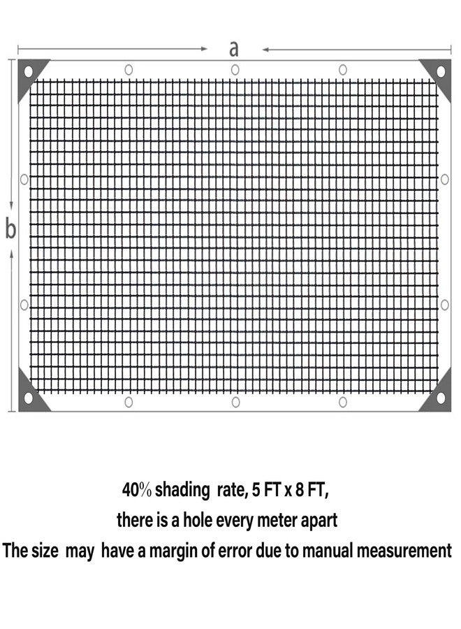 winemana Black Shade Cloth 40%, 5x8 FT Mesh Tarp - Garden Shade for Greenhouse, Patio, Vegetables, Plants Cover and Chicken Coops, Sun Shade Net for Outdoor Protection with Reinforced Grommets - Image 2