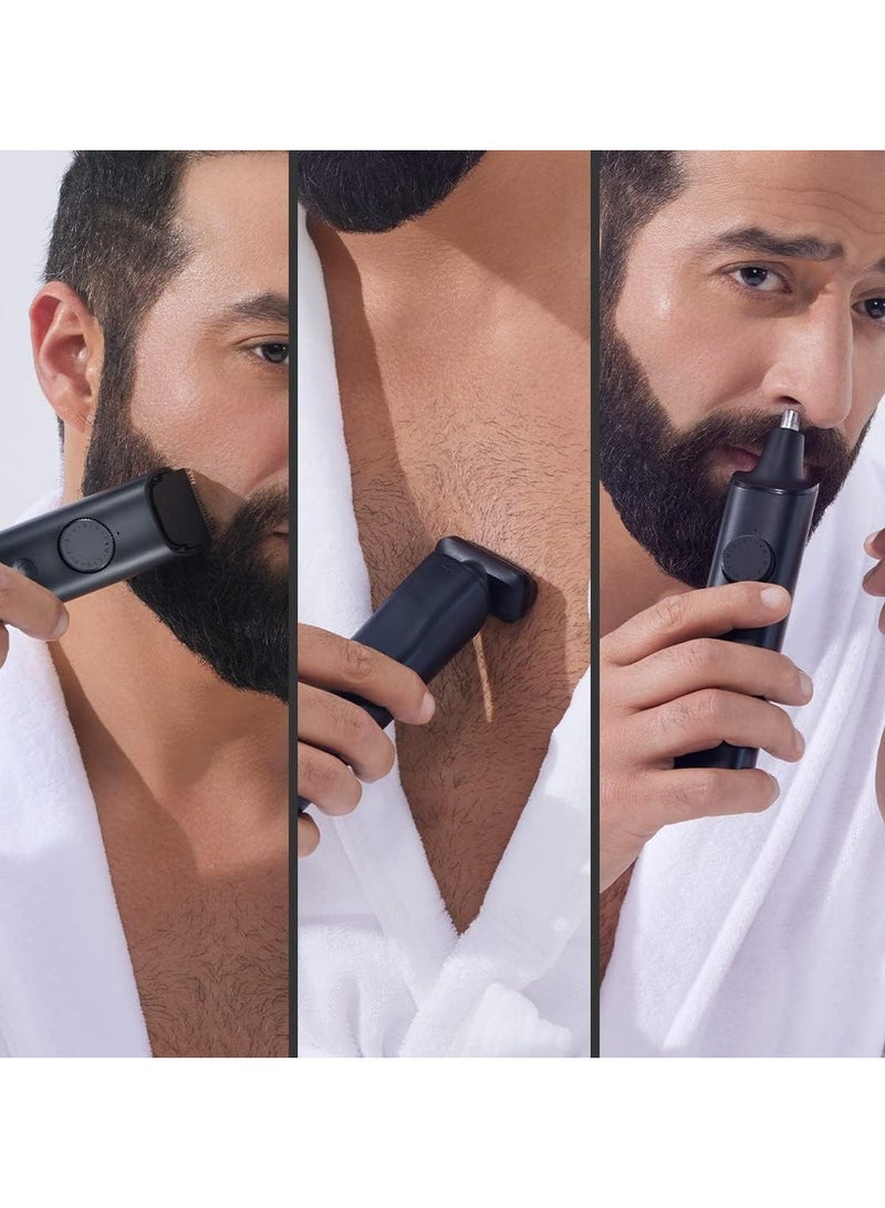 Xiaomi Mİ Trimmer for men Grooming Kit Pro Hair 8 in 1 , Body All in One Professional Styling Trimmer, Body Groomer, Nose & Ear Hair Trimming, Hair Clippers, Beard Combs, Quick Charge & 90 Mins Run Time - Image 3