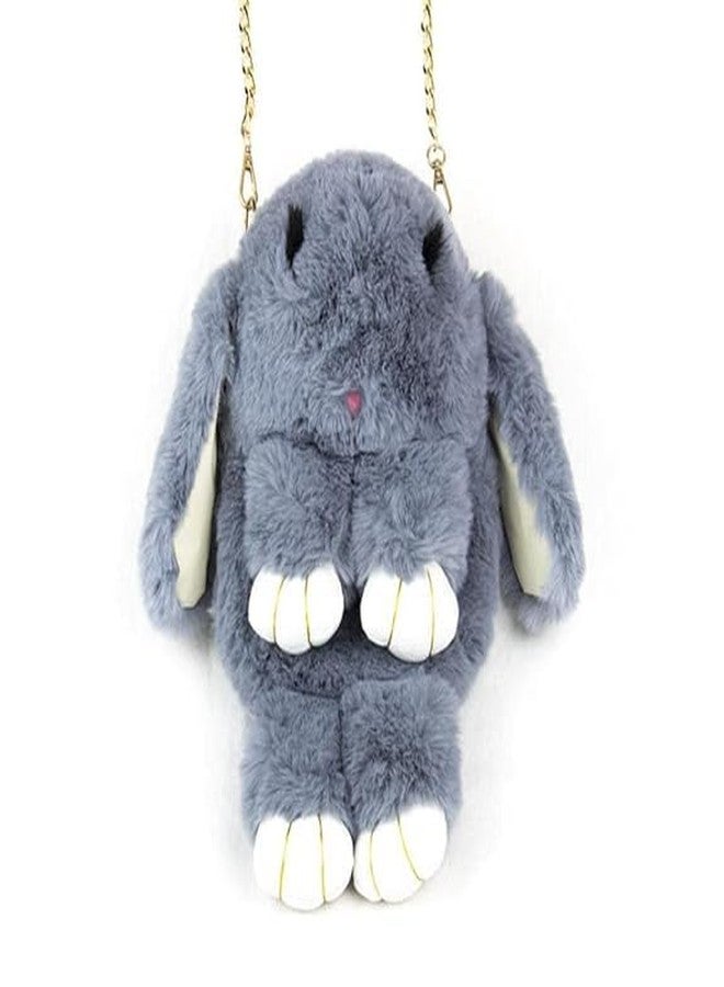 Mkail Fluffy Bunny Shoulder Bag/Crossbody Bag : Soft, Stylish, and Perfect for Everyday Use,for All Ages (Blue) - Image 1