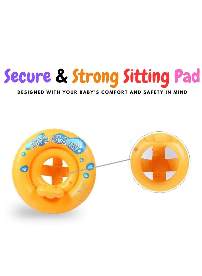 LIMOS Baby Pool Float with Seat Inflatable Swim Ring Dual Air Chambers 33 lb Max Weight Baby Float Multi-Color - Image 2