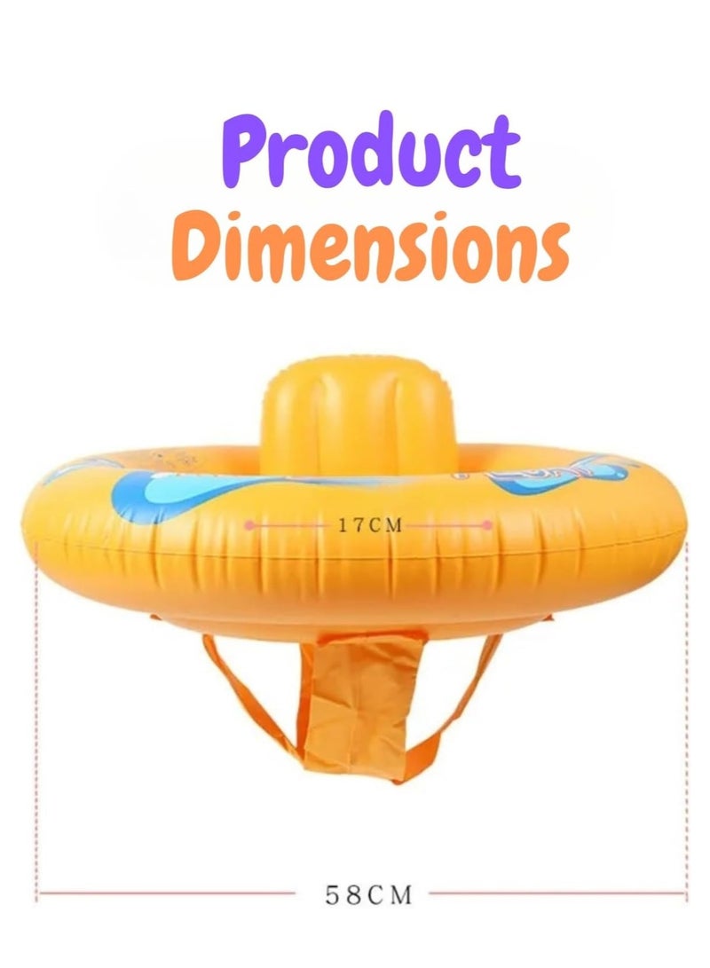LIMOS Baby Pool Float with Seat Inflatable Swim Ring Dual Air Chambers 33 lb Max Weight Baby Float Multi-Color - Image 4