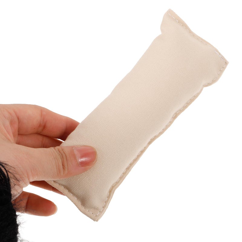 Ergonomic Cotton Wrist Rest Pad 13x5cm Creamy White Anti Slip Mouse Keyboard Support - Image 5