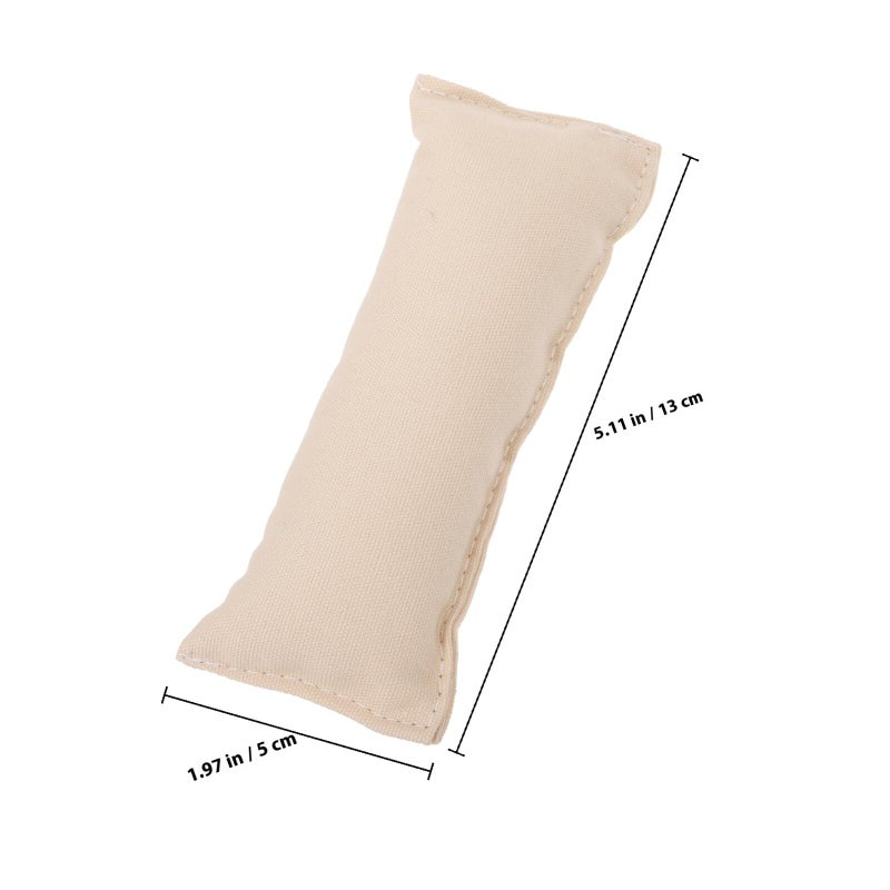 Ergonomic Cotton Wrist Rest Pad 13x5cm Creamy White Anti Slip Mouse Keyboard Support - Image 3