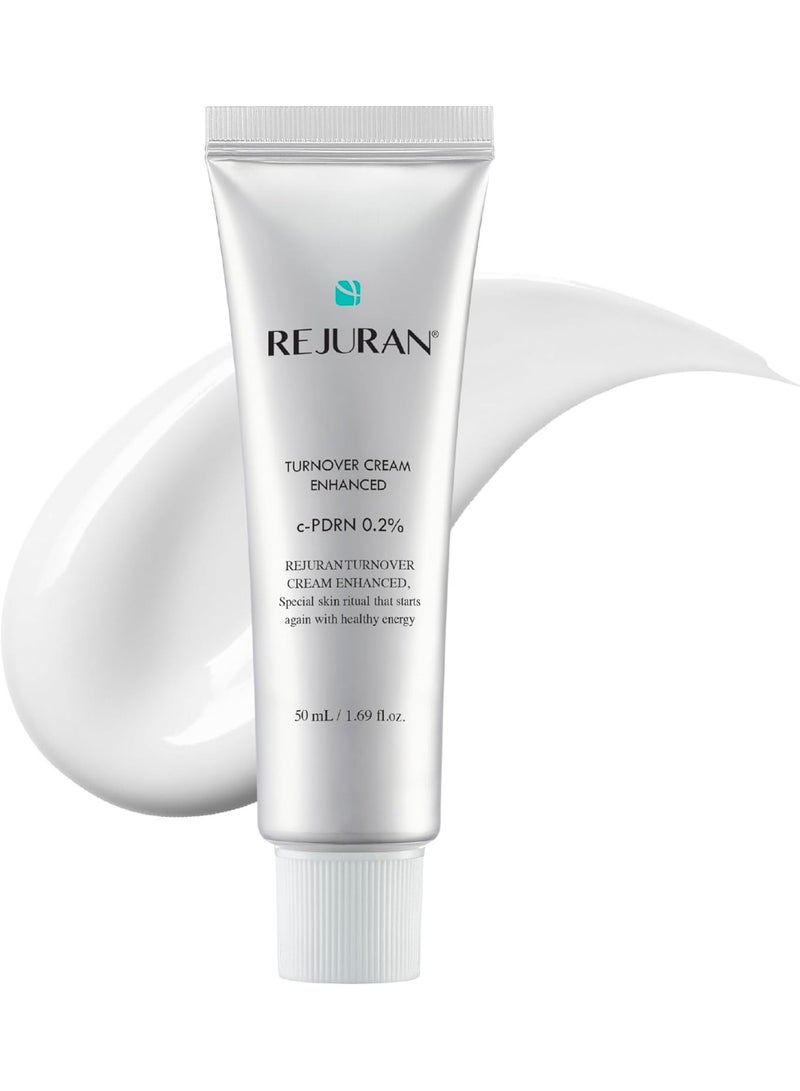 REJURAN كريم ريجوران® تيرن أوفر المعزز، DOT™ c-PDRN® - مرطب وجه يحتوي على الحمض النووي للسلمون PDRN لتجديد البشرة، ترطيب عميق، تعزيز الكولاجين، وإضاءة البشرة. العناية بالبشرة الكورية (1.69 أونصة سائلة) - Image 1