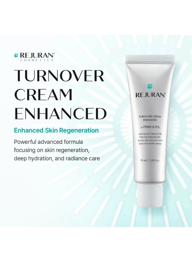 REJURAN كريم ريجوران® تيرن أوفر المعزز، DOT™ c-PDRN® - مرطب وجه يحتوي على الحمض النووي للسلمون PDRN لتجديد البشرة، ترطيب عميق، تعزيز الكولاجين، وإضاءة البشرة. العناية بالبشرة الكورية (1.69 أونصة سائلة) - Image 2