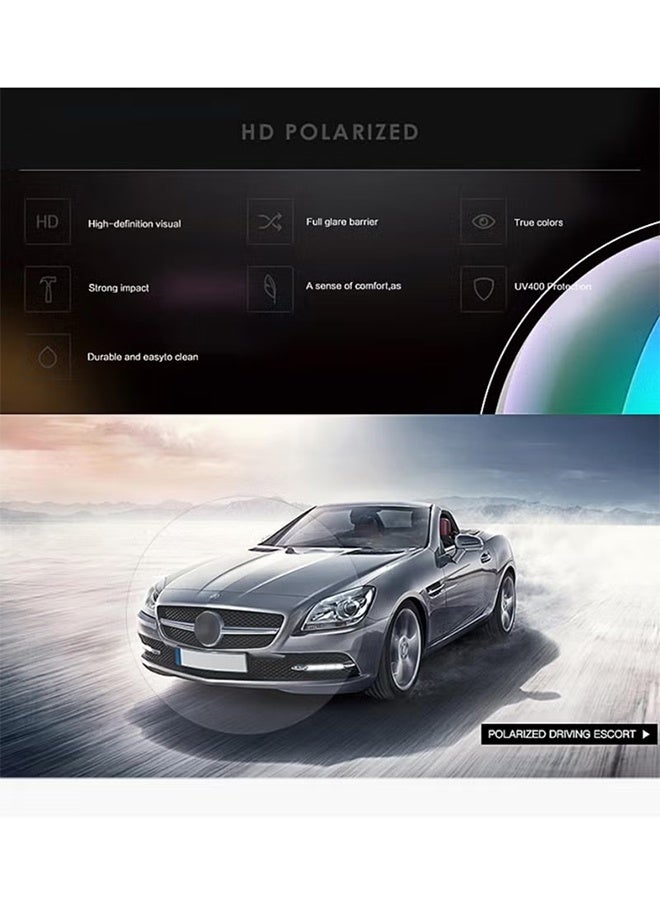 با لوف نظارات شمسية مستطيلة polarized للرجال، نظارات شمسية بحماية UV400 بإطار معدني، نظارات شمسية عصرية مضادة للوهج للرجال، نظارات شمسية للحماية من الشمس مناسبة للصيف، الأنشطة الخارجية، الشاطئ، السفر، والتخييم - Image 5