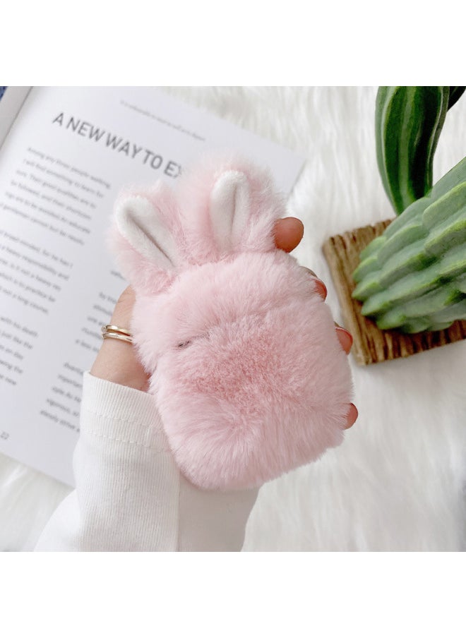 Generic - Plush Rabbit Ears AirPods Pro Headphone Cover For Apple 2/3/4 Generation Bluetooth Protective Cover Creative Drop-resistant-Color:plush Rabbit Ears Rose Red-Applicable Model:airpods 1/2 Generation - Image 1