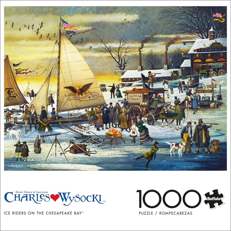 Buffalo Games - Charles Wysocki - Ice Riders on The Chesapeake Bay - 1000 Piece Jigsaw Puzzle for Adults Challenging Puzzle Perfect for Game Nights - Image 2