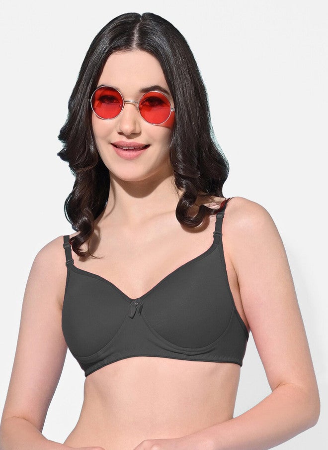 FIMS Pack Of 3 Full Coverage Lightly Padded Everyday Bras With All Day Comfort - Image 4