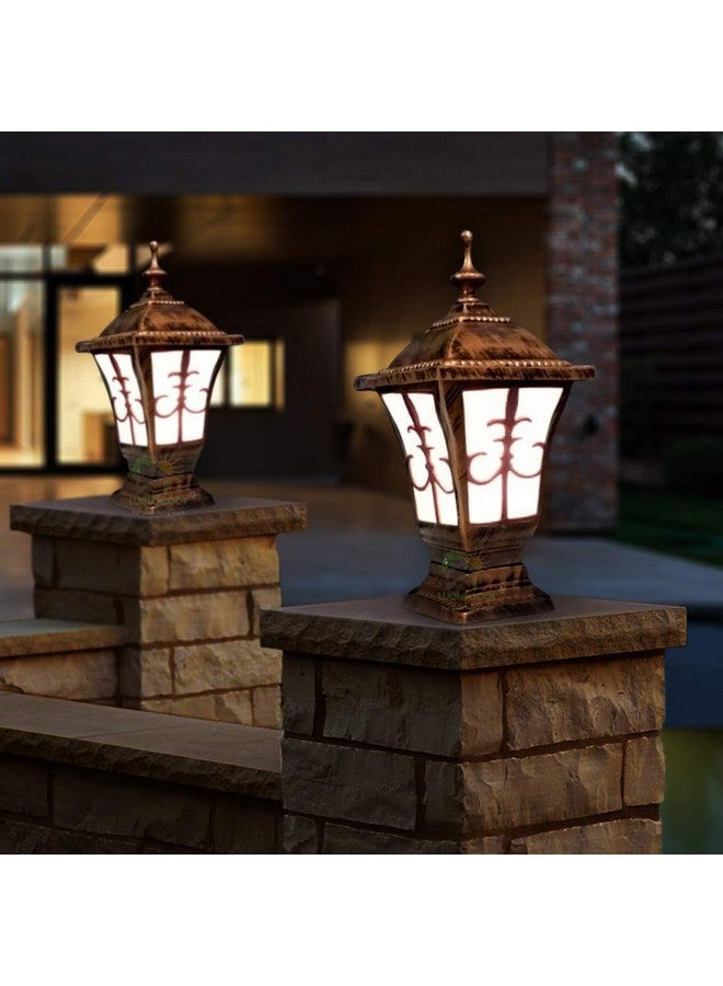 Weldecor Antique Gate Light for Home, Garden, Resort LampPost Light for Exterior Outdoor Boundary, Main Gate, Pillars, Rust Resistance,Waterproof for Home Gate Entrance (Bulb Not Included) 2pc - Image 1