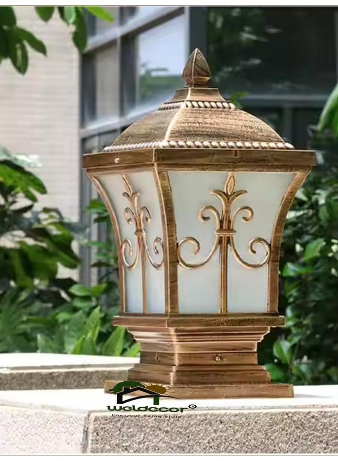 Weldecor Antique Gate Light for Home, Garden, Resort LampPost Light for Exterior Outdoor Boundary, Main Gate, Pillars, Rust Resistance,Waterproof for Home Gate Entrance (Bulb Not Included) 2pc - Image 2