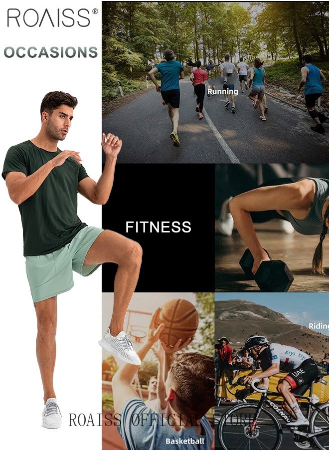 2 Pcs Fitness Sportswear Set for Men Quick Dry Lightweight Breathable Sweat-Wicking Comfort Training Running Sports Suit Crew Neck Short Sleeves and Mid Waist Drawstring Shorts - pzsku/Z07C9FA5843F9CEF0B196Z/45/_/1720000172/230a862c-54b2-4c49-bffa-7ec977dd758c