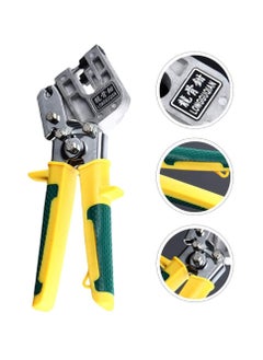 Metal Stud Nailless Crimper Drywall Tools Single Hand Punch Lock Crimper Framing Fastening Crimping Hand Tool for Wire Cable Cutting Crimping Yellow
