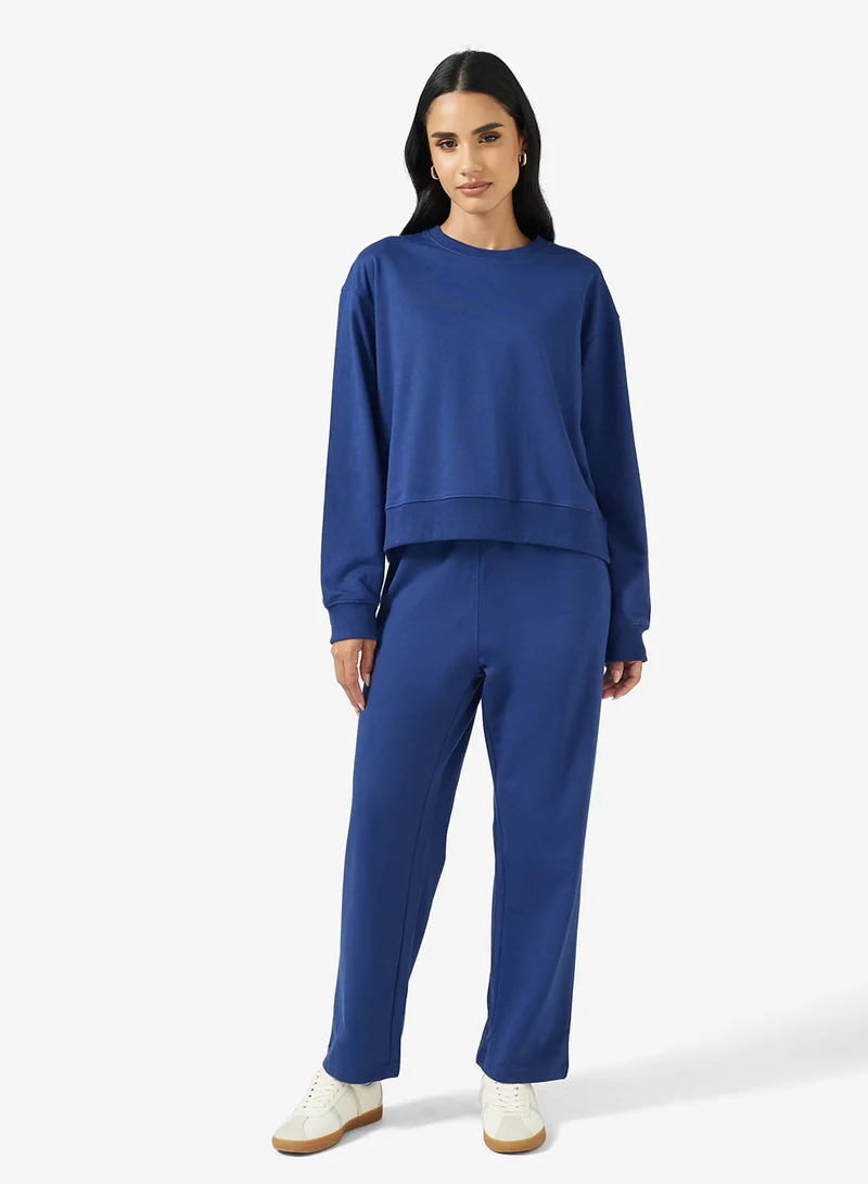 جينجر بيسيكس Crew Neck Sweatshirt & Sweatpant Set
