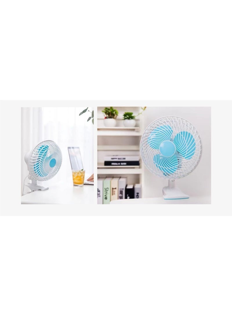 Portable Clip-On Desk Fan with Adjustable Head, Quiet Personal Cooling Fan for Home Office Bedroom Study Table, Compact Air Circulator, Energy Efficient USB Powered Cooling Solution - Image 2