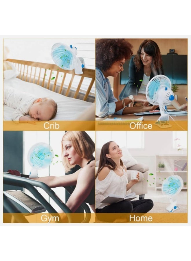 Portable Clip-On Desk Fan with Adjustable Head, Quiet Personal Cooling Fan for Home Office Bedroom Study Table, Compact Air Circulator, Energy Efficient USB Powered Cooling Solution - Image 3
