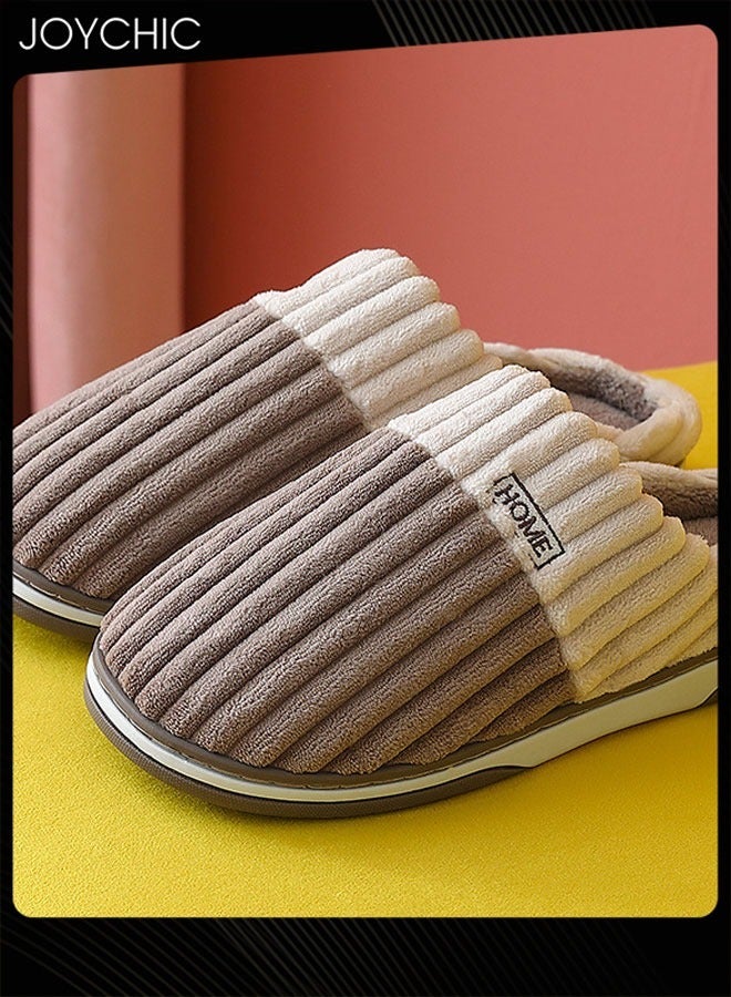 Joychic Autumn and Winter Bedroom Slipper for Men Non-slip Thick-soled Warm Home Slipper - Image 1