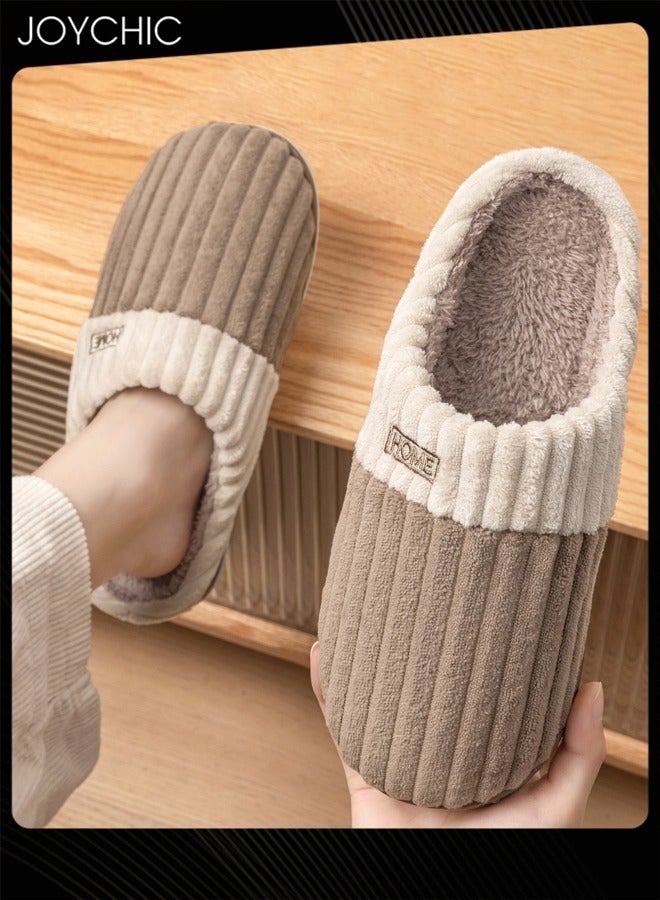 Joychic Autumn and Winter Bedroom Slipper for Men Non-slip Thick-soled Warm Home Slipper - Image 4