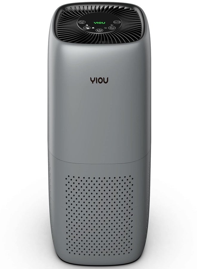 YIOU Air Purifier for Home Large Room Up to 547ft²,H13 True HEPA Filter for Allergies Pets Smokers,24db Smart Air Filter Block Most Pet Dander Pollen Smoke,Available for California,Grey - Image 1