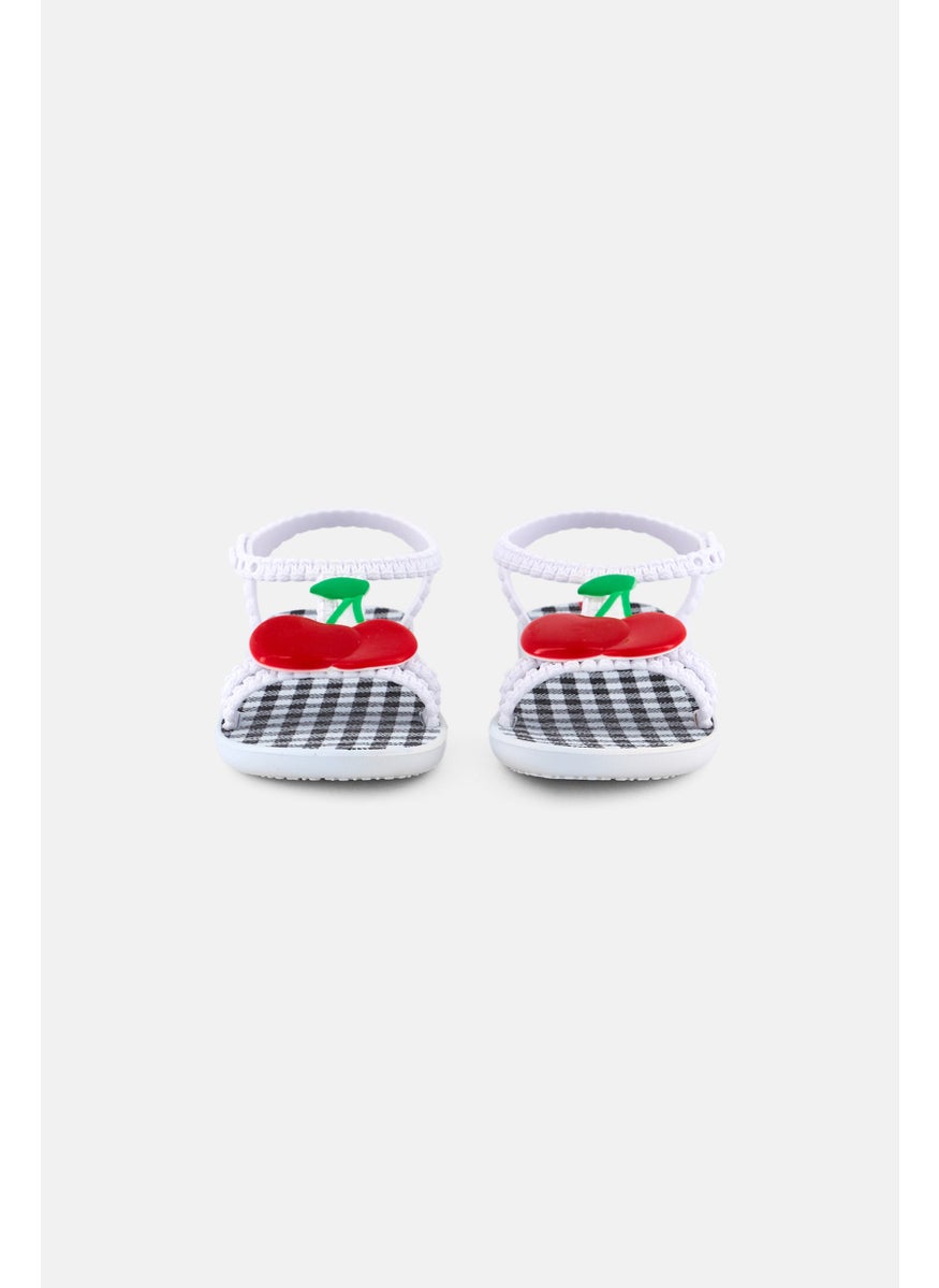 Ipanema Toddlers Girl Push Button Sandals, White Combo  - Image 2