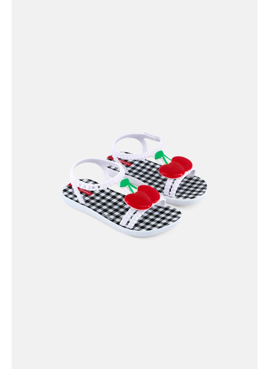Ipanema Toddlers Girl Push Button Sandals, White Combo  - Image 1