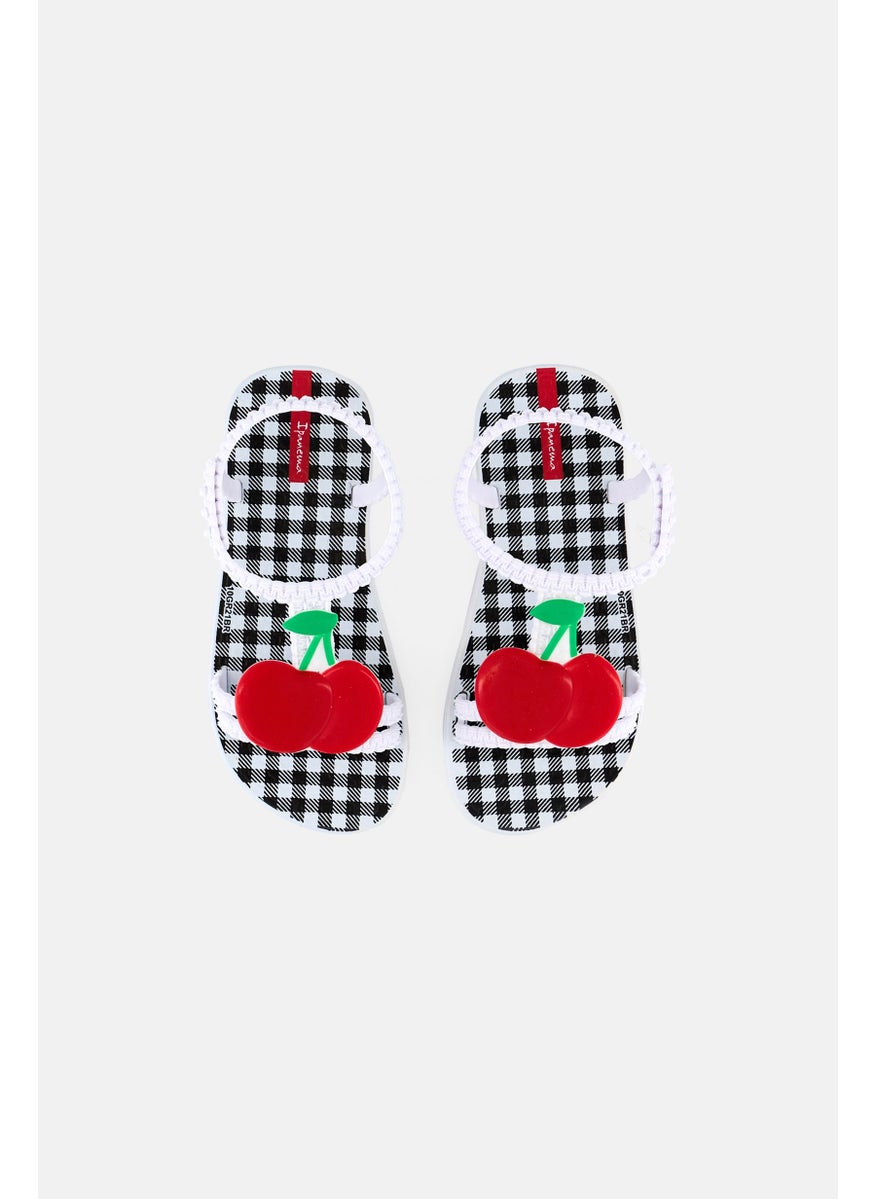 Ipanema Toddlers Girl Push Button Sandals, White Combo  - Image 3