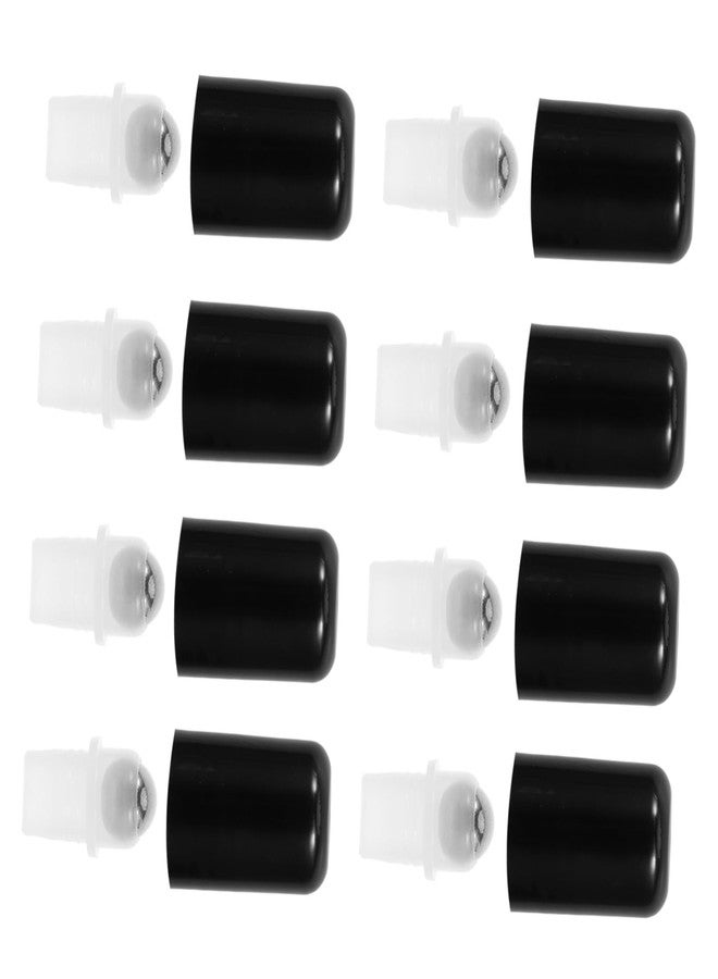 Hemoton DIY Essential Oil Roller Ball Inserts Set 20pcs Stainless Steel Balls Amber Dust Caps for 18 Tooth Bottles for Travel - Image 1
