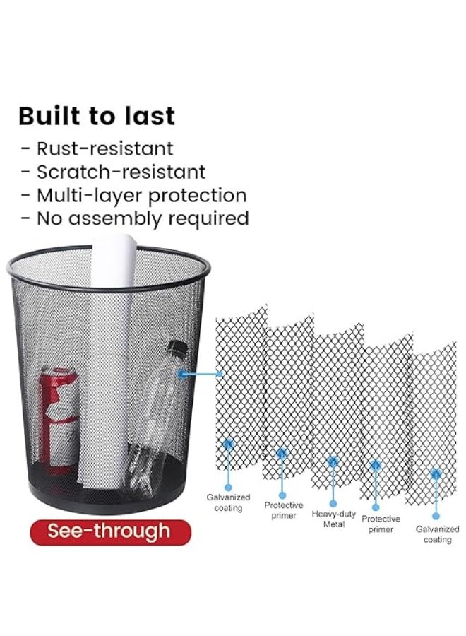 Xboat 10L Mesh Waste Bin 24X26Cm Black 24X26cm - Image 2