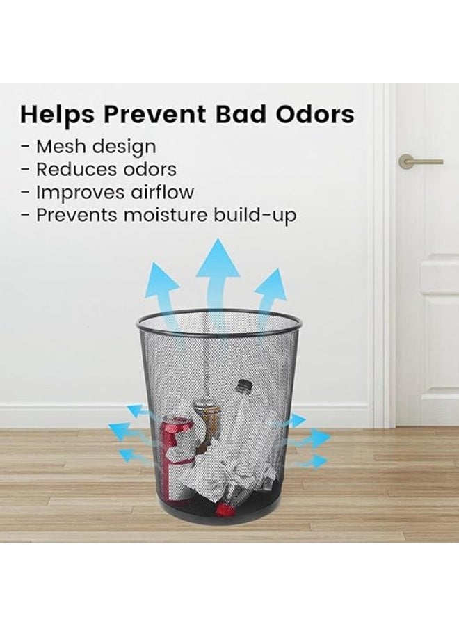 Xboat 10L Mesh Waste Bin 24X26Cm Black 24X26cm - Image 3