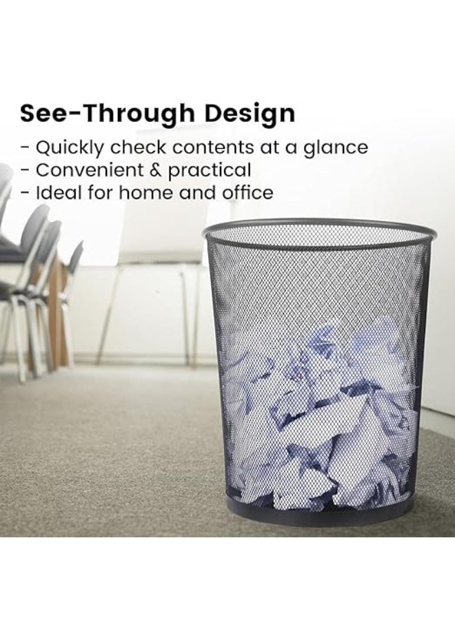 Xboat 10L Mesh Waste Bin 24X26Cm Black 24X26cm - Image 4