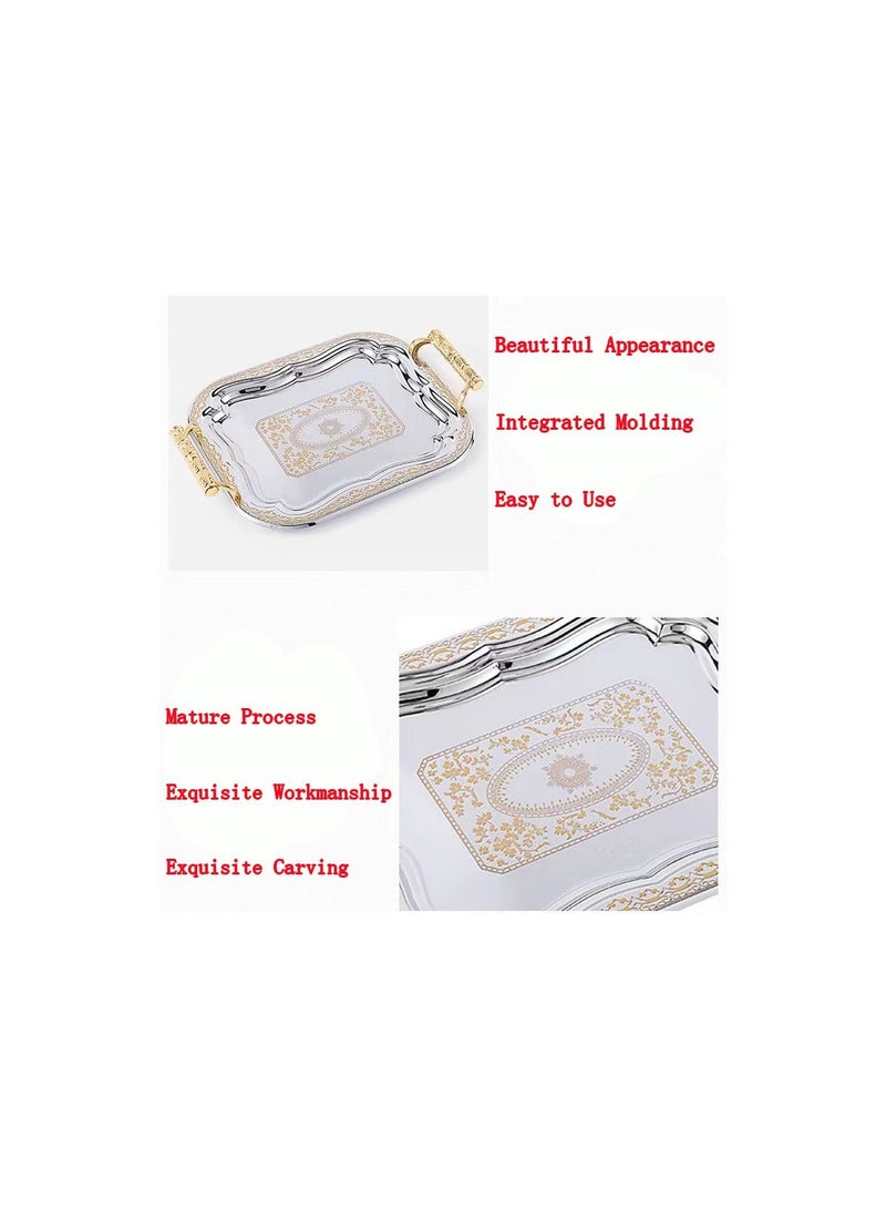 1-Piece Stainless Steel Storage Tray,Jewelry Display Plate Hotel Restaurant Serving Dish Plate - Image 4