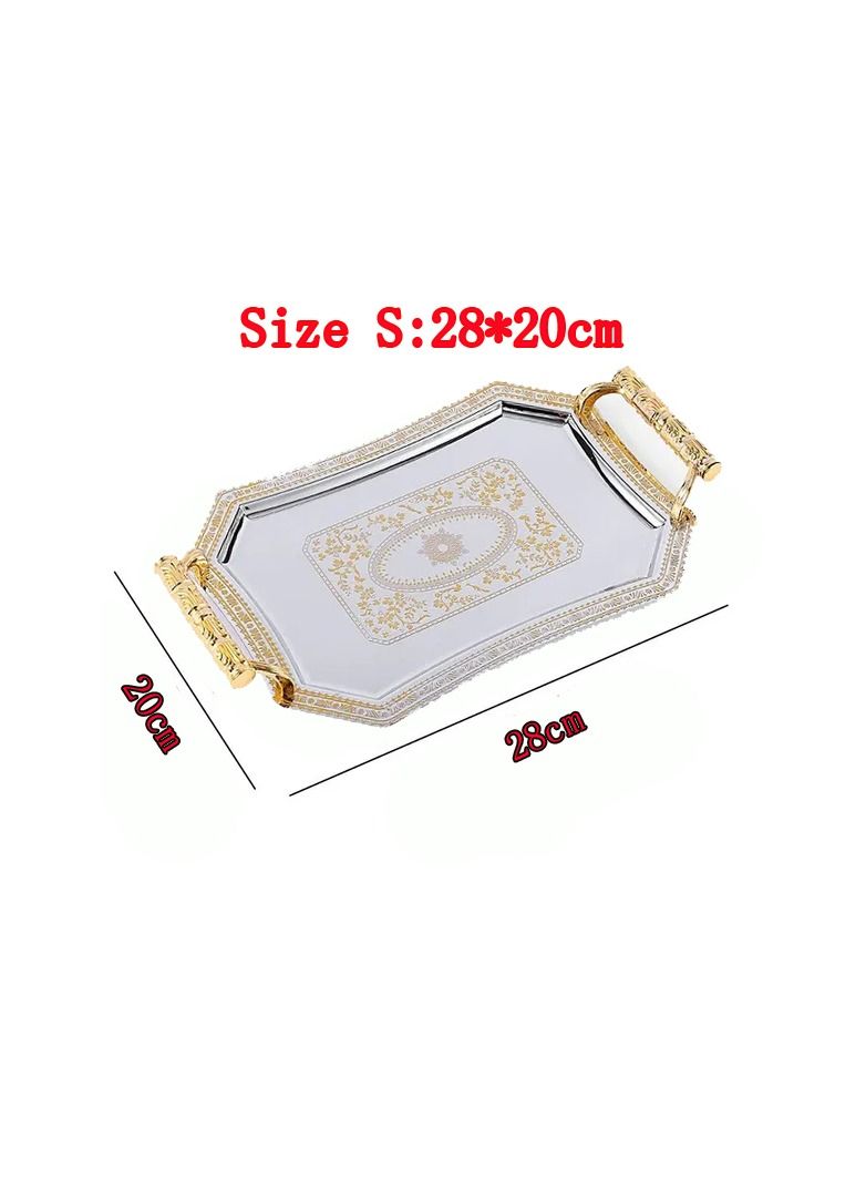 1-Piece Stainless Steel Storage Tray,Jewelry Display Plate Hotel Restaurant Serving Dish Plate - Image 2