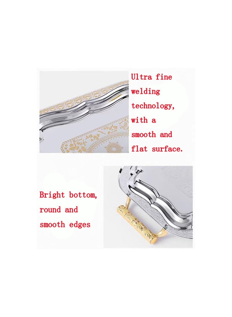 1-Piece Stainless Steel Storage Tray,Jewelry Display Plate Hotel Restaurant Serving Dish Plate - Image 5