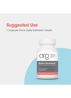 Allergy Research Group Allergy Research Group Biofilm Neutralizer - Biofilm Defense, EDTA Supplement, Proteolytic Enzymes, Serrapeptase, Vegetarian Capsules - 60 Count  - Image 4