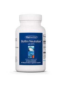 Allergy Research Group Allergy Research Group Biofilm Neutralizer - Biofilm Defense, EDTA Supplement, Proteolytic Enzymes, Serrapeptase, Vegetarian Capsules - 60 Count  - Image 1