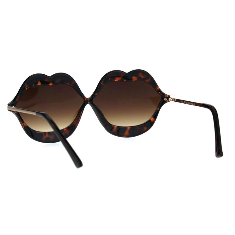 PASTL Lip Shape Sunglasses Lips Kiss Womens Cute Fashion Shades UV 400 Tortoise - Image 3