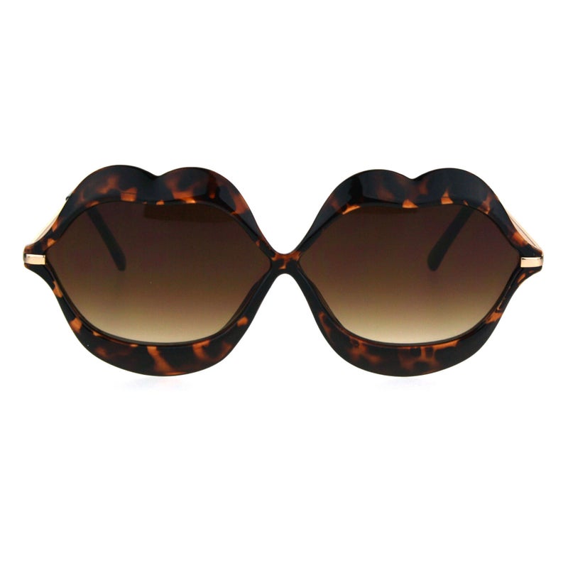 PASTL Lip Shape Sunglasses Lips Kiss Womens Cute Fashion Shades UV 400 Tortoise - Image 2